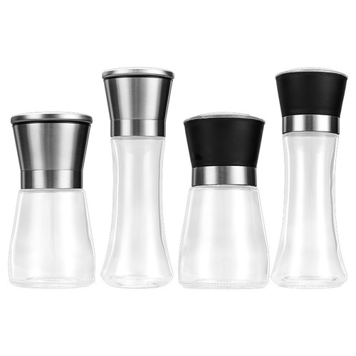 304 stainless steel grinder tall pepper grinder pepper grinder manual grinder glass seasoning bottle