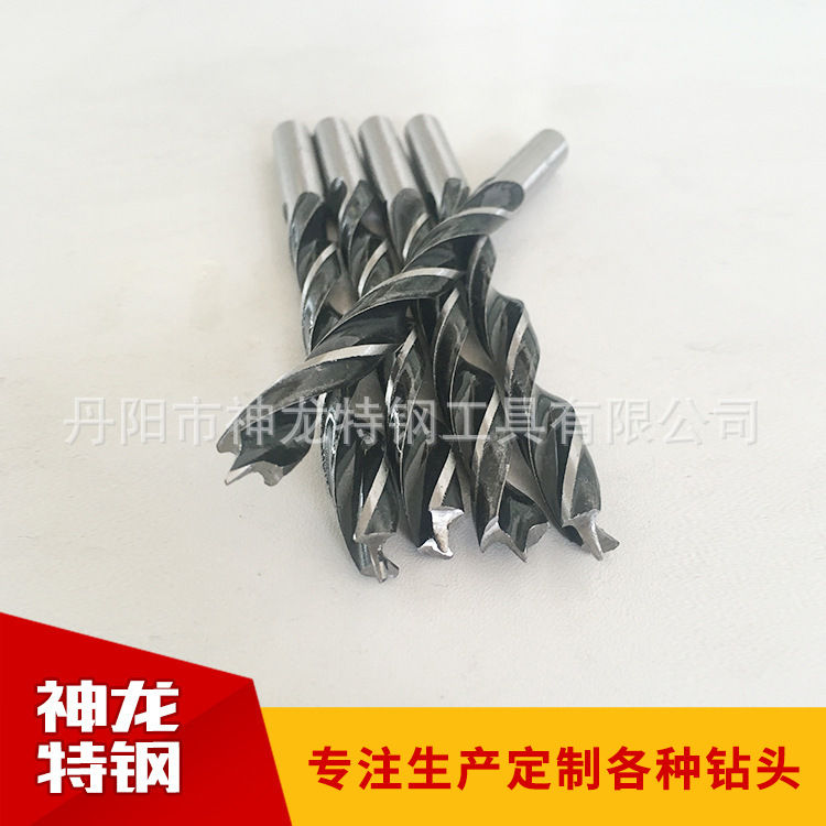 神龙特钢麻花钻三尖木工钻黑白钻 厂家批发现货可定 制