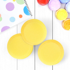 兒童繪畫海綿畫刷圓形DIY塗鴉印章海綿幼兒園美術工具吸水海綿