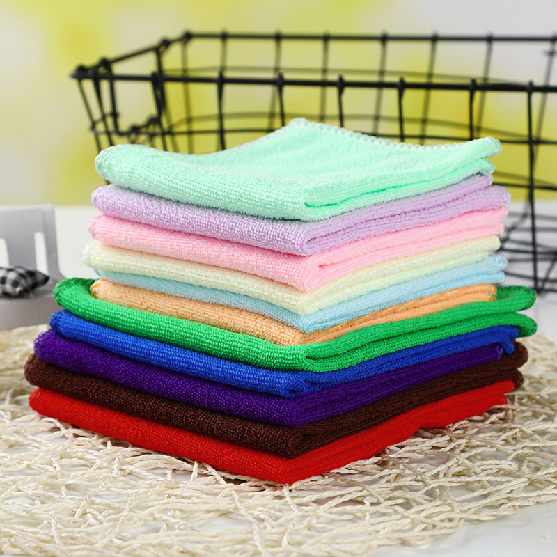 Towel soft fluffy fiber small square 130g dry and wet dishwashing cloth multi-size cleaning cloth factory wholesale Towel soft fluffy fiber small square 130g dry and wet dishwashing cloth multi-size cleaning cloth factory wholesale