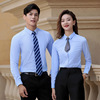 pocket wathet Long sleeve shirt business affairs formal wear men and women Same item Business Suits shirt sale coverall customized