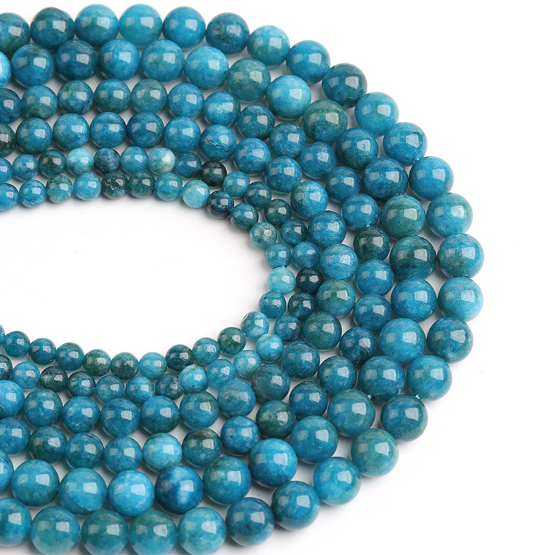 Natural Apatite Jade Loose Beads Plus Color Beads Handmade Semi-finished Jewelry display picture 6