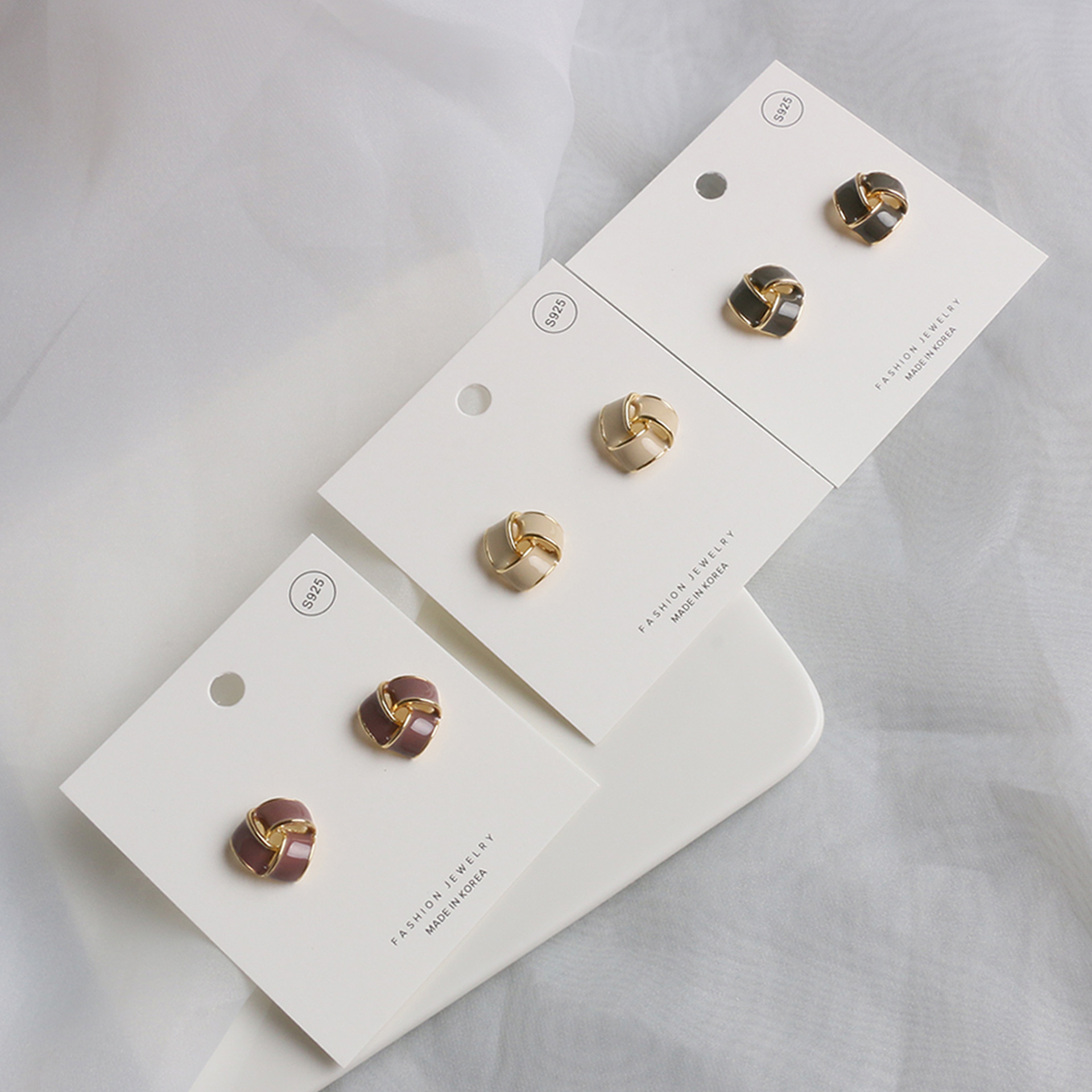 1 Pair Fashion Geometric Alloy Enamel Women's Ear Studs display picture 4