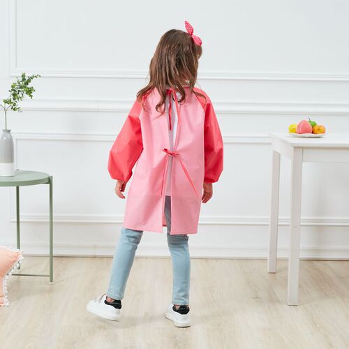Factory direct sales children's painting clothing painting waterproof long-sleeved middle and large children reverse wear smock children's apron custom logo