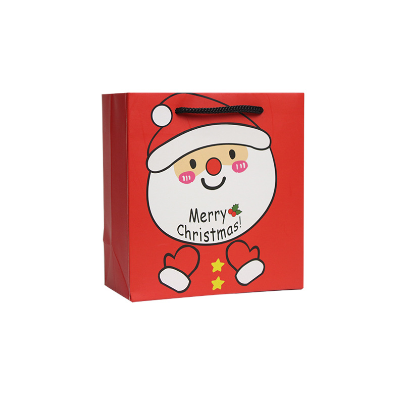 Bolsa de papel de Navidad engrosada Portátil Bolsa de regalo de Nochebuena bolsa de regalo lindo grande tamaño pequeño al por mayor