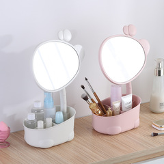 Cartoon Mascara Mirror Giraffe Mirror Stand Desk Storage Mirror Student Dorm Desk Beauty Mirror Princess Dressing Mirror