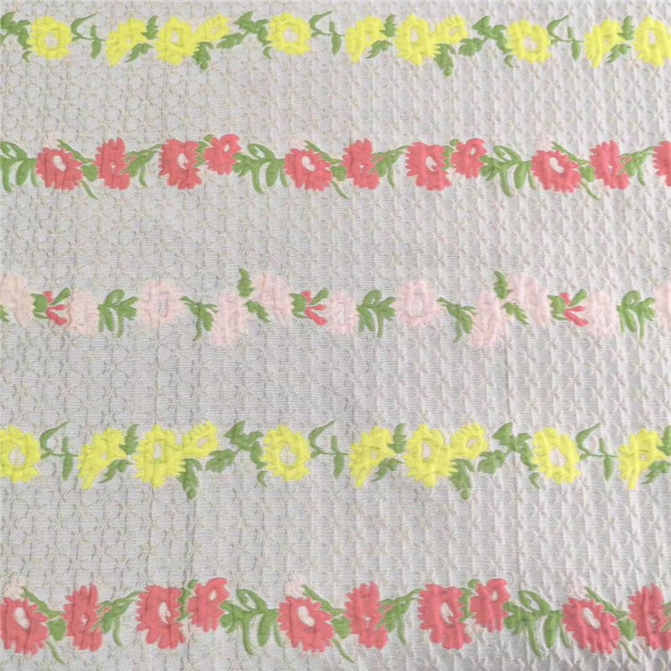 一串串小花图案色织提花布面料适用于服装装饰包枕布鞋子布