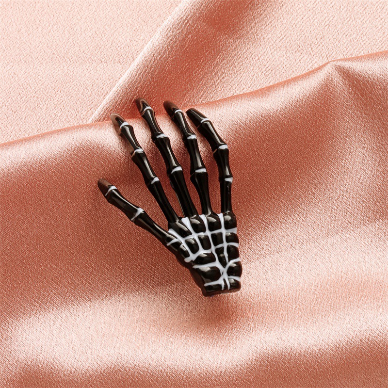 Halloween Festival Hip-Hop Punk Women's Harajuku Skull Hand Ghost Acrylic Hair Clip