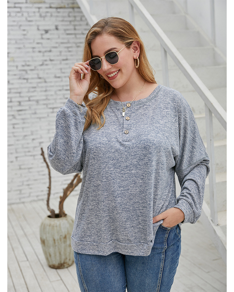 Original plus size casual loose blouse NSQH7837