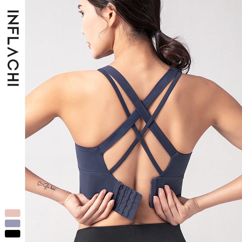 INFLALACHI deportes ropa interior de Las Mujeres Corriendo yoga chaleco a prueba golpes push up conformación sujetador fitness belleza espalda pecho pad