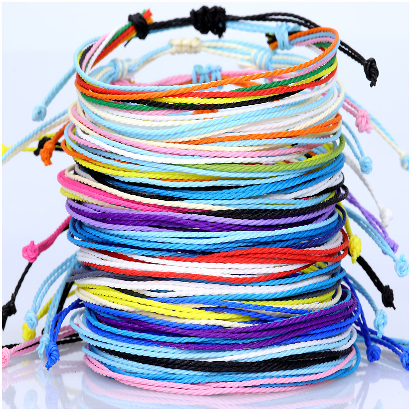 Ethnic Style Waves Wax Line Knitting Unisex Bracelets display picture 7