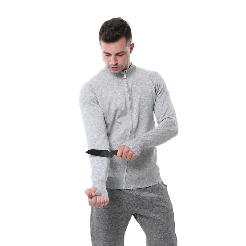 厂家直销长袖拉链款防割服 防割防砍伤户外运动安全防护防身服