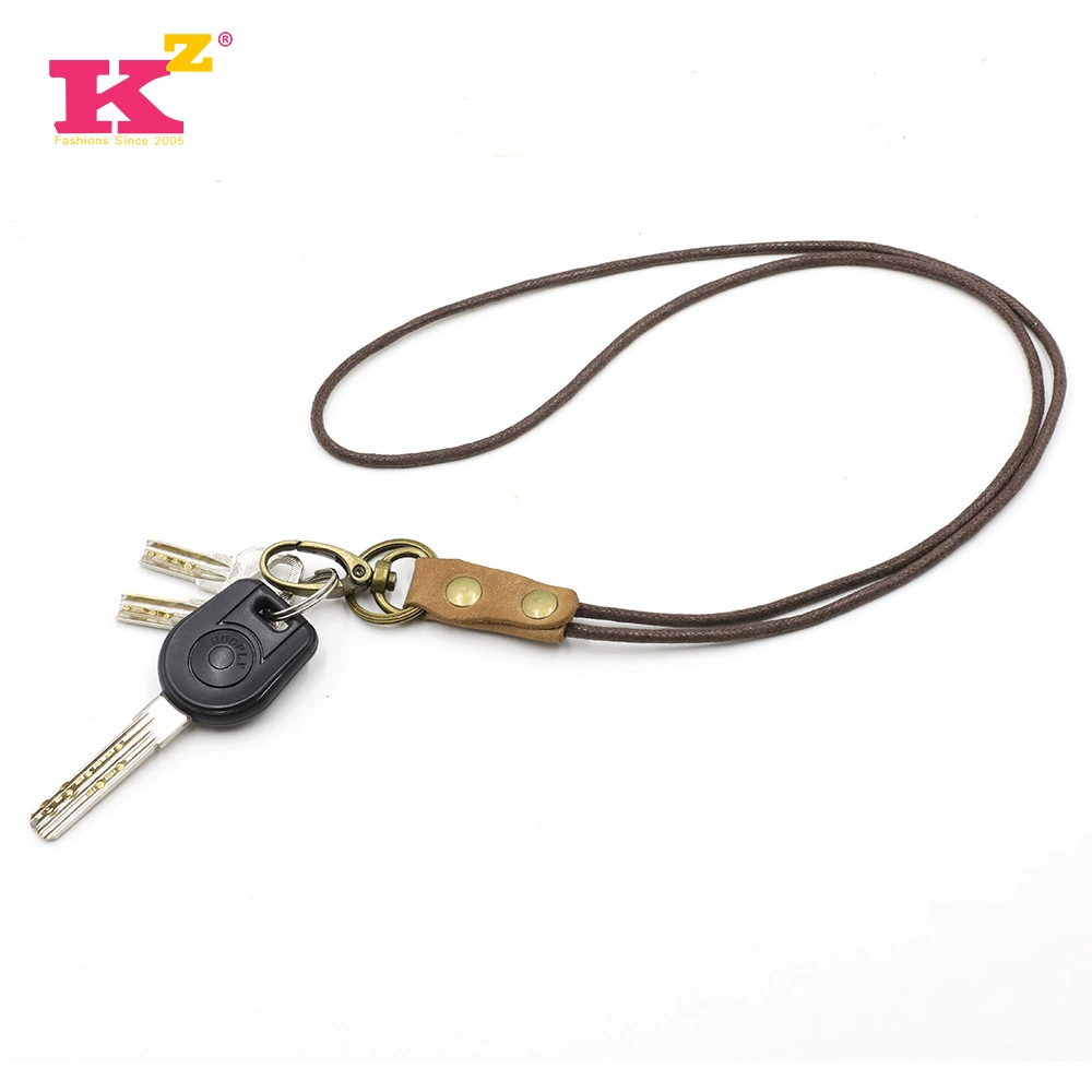Leather strap, retro keychain for keys