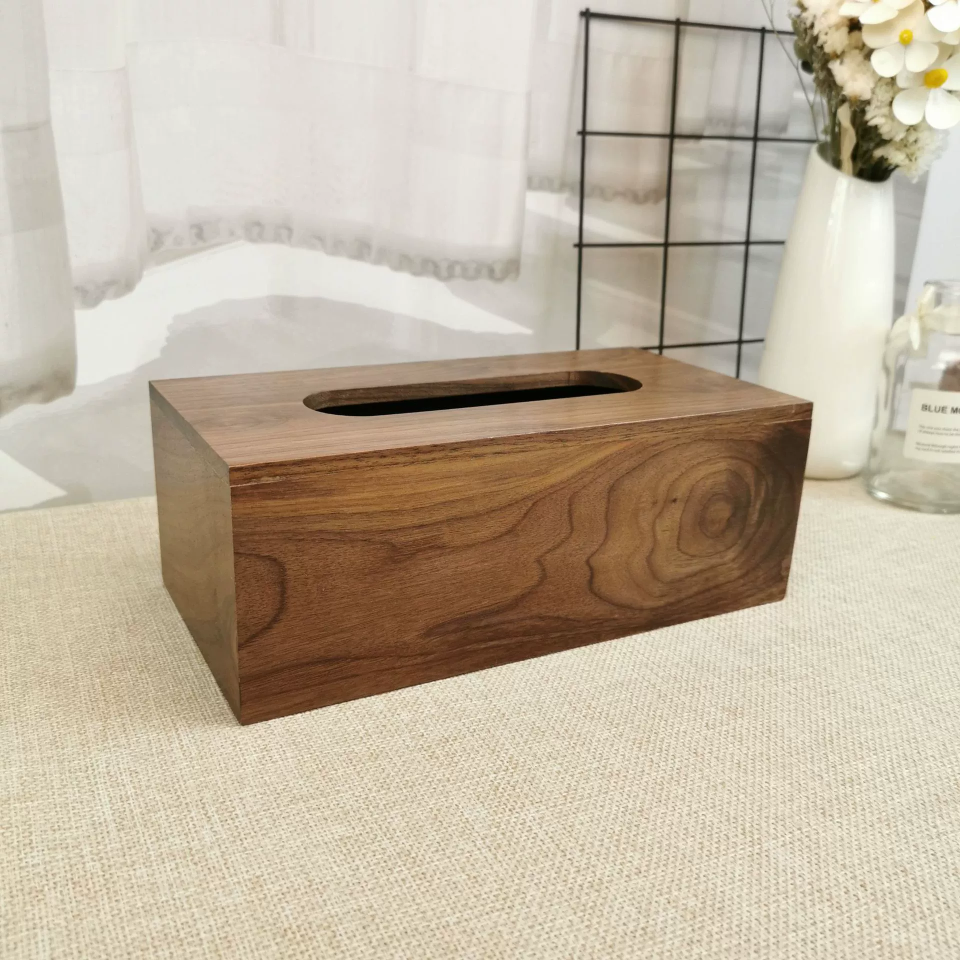 Деревянная бумажная коробка Северная Америка Многофункциональный Настольный ящик для хранения тканей Бытовая гостиная Бумажная коробка Настраиваемый