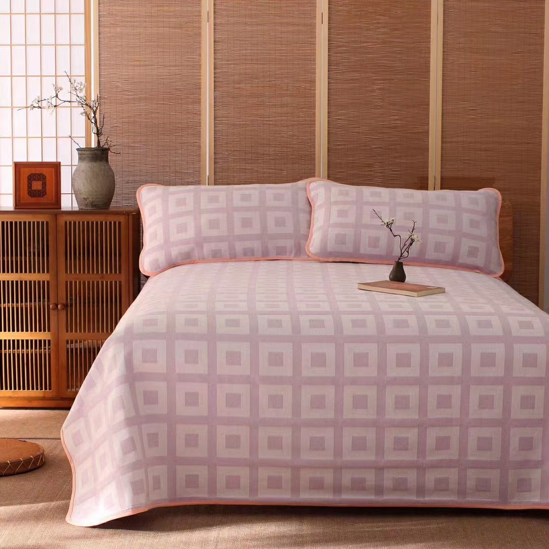 summer Dyed technology Double bed Best Sellers pure cotton The old coarse cloth Jacquard weave summer sleeping mat Three