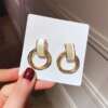 Silver needle, advanced earrings, silver 925 sample, 2020 years, Korean style, cat's eye, high-quality style, simple and elegant design, internet celebrity