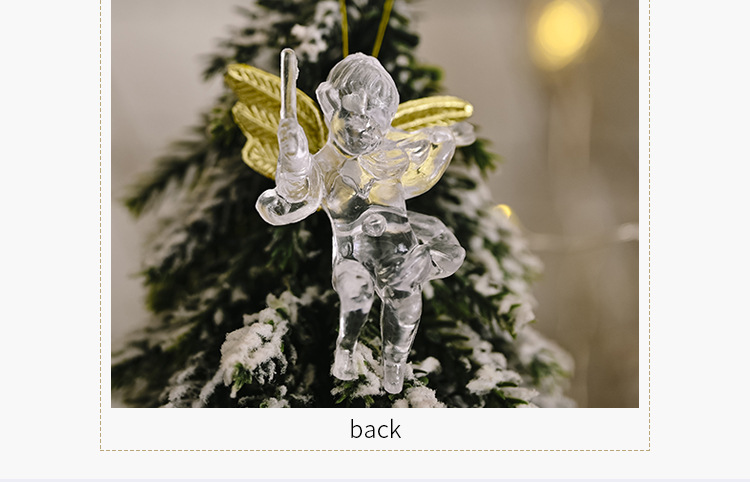 Decoraciones Para Árboles De Navidad Colgante De Ángel Transparente display picture 2