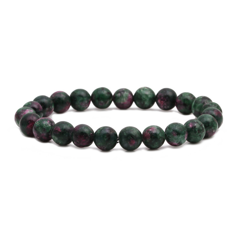 Fashion 8mm Beaded Natural Stone Bracelet Color Mixed Color Elastic String Beaded Bracelet display picture 15