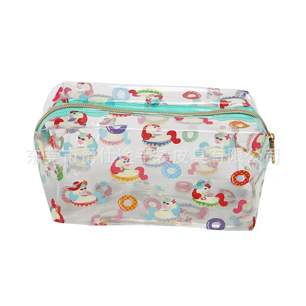 Korean creative PVC cosmetic bag environmental printing PVC storage bag convenient PVC washing bag