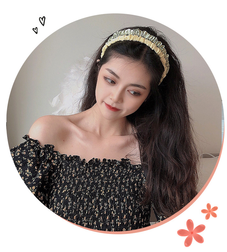 Korean New Chiffon Puff Korean Girls Cute Pressure Hair Band Headband For Women display picture 8