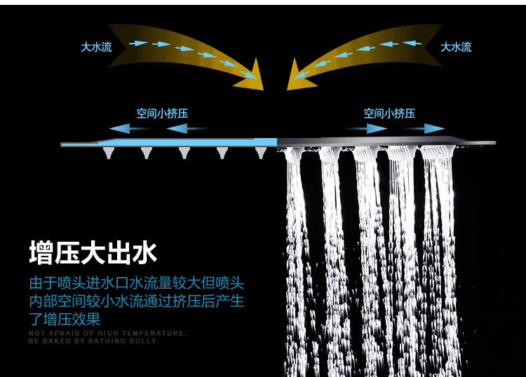 Pressurized shower head, pressurized flower wine bath heater, large ceiling spray rain, household water heater, lotus pod set Application Scenario