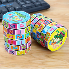 Arithmetic Magic Cube Children's Educational Toy Preschool Learning Toy DIY Assembling Cylindrical Magic Cube