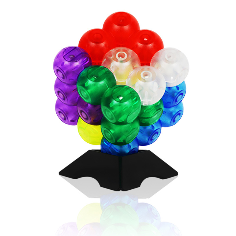 Nuevos bloques de construcción magnéticos transparentes de inteligencia infantil Cubo de Rubik Variedad de bricolaje Soma rompecabezas tridimensional juguete comercio exterior