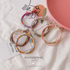 Fresh and Natural, Ethereal Hair Tie for Girls, Influencer-Style, Simple and Minimalist, Leather Elastic Band, Basic Hand-Tied Hair Ring and Hairband, Fairy-like Accessory