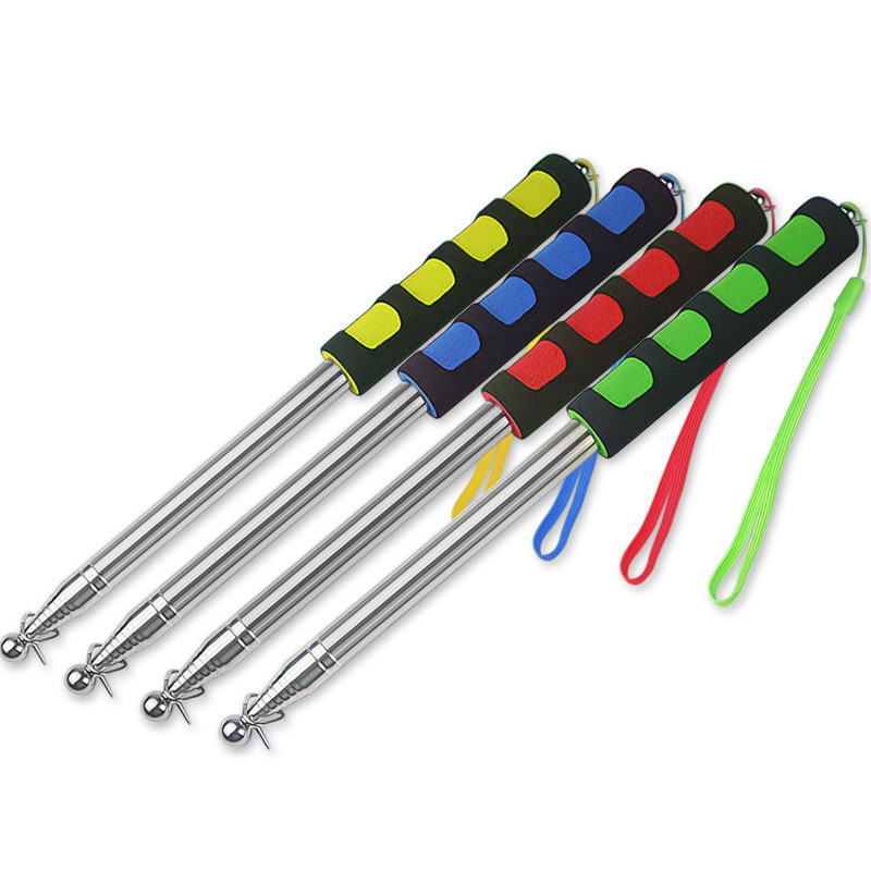 Acero inoxidable retráctil guía asta 1,2 m 1,6 m 2 M 2,5 m comando Polo enseñanza especial polo al aire libre asta