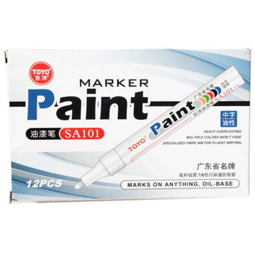 Toyo 101 paint pen oily metal marker stationery white furniture touch-up pen color repair paint pen