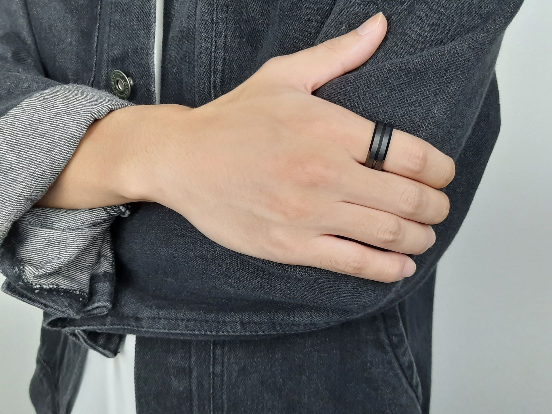 Fashion Letter Tungsten Steel Rings Plating Stainless Steel Rings