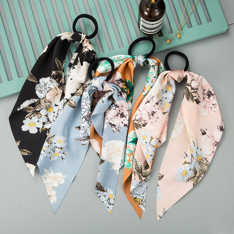 Fashion Colorful Pattern Fabric Ribbon Hair Rope display picture 1