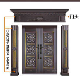 实力厂家对开门洛阳紫铜庭院门阳台餐厅镀铜别墅大门欧式现代风格