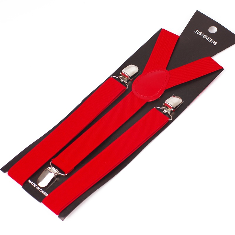 Clip de correa al por mayor Correa unisex puro Negro hombres y mujeres Correa tres clip de dos tipos de tirantes de correa 2,5 cm