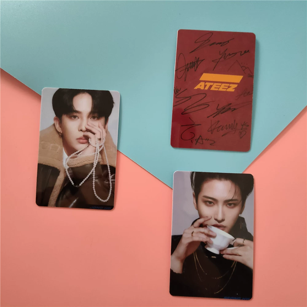 Новый альбом ATeez Acton to Answer Surrounding Crystal Card Patch Bus Sticker Anty Postal Postcard