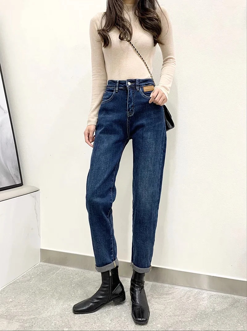 Women s plus velvet thickening slimming jeans NSAC14417