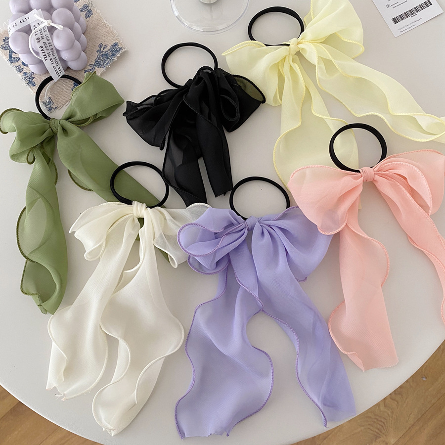 Big Bow Lace Hair Rope display picture 2