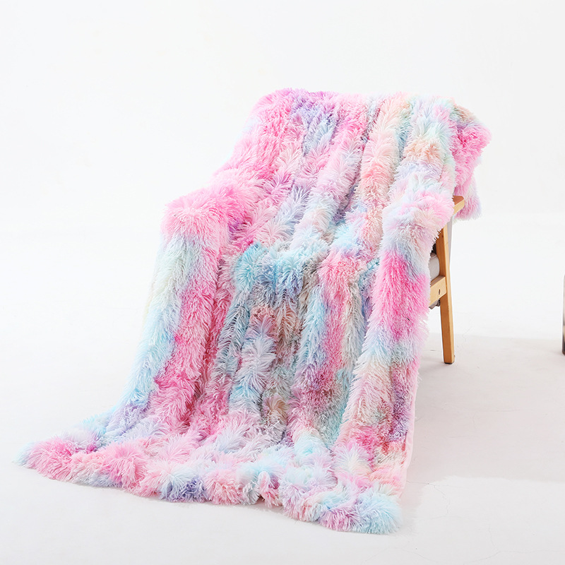 New Blanket Plush Double Blanket Nordic Style Sofa Cover Tie-dye Leisure Blanket