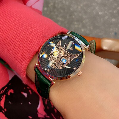 Gaudi new pattern fashion Domineering Ocelot lady watch waterproof personality girl student Korean Edition Leather strap Watch