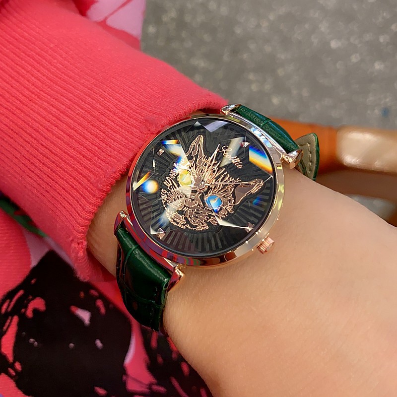 Gaudi new pattern fashion Domineering Ocelot lady watch waterproof personality girl student Korean Edition Leather strap Watch