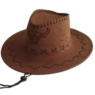Chicken Skin Deer Skin Cowboy Hat Men and Women Universal Sun Hat Fisherman Hat Summer Frosted Outdoor Mountaineering Hat Set