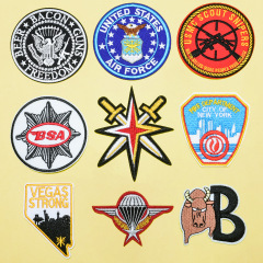 Factory Direct Sale Fabric Patch Embroidered Letter Badge Wholesale Fashion Black Letter Badges Clothing Accessories Fabric Decor