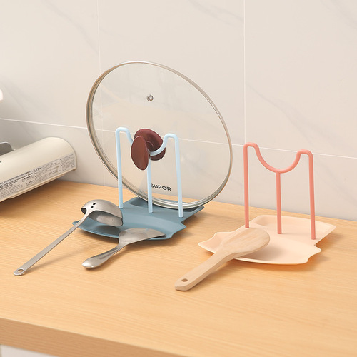Creative spatula holder household spoon pad chopsticks pot lid storage kitchen shelf countertop shelf for things
