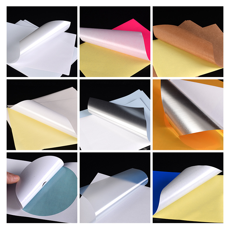 Los fabricantes suministran a prueba de agua PET adhesivo translúcido PET papel de etiqueta transparente de impresión láser de inyección de tinta