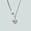 Fashionable trend retro necklace heart shaped with letters, pendant, chain for key bag , accessory