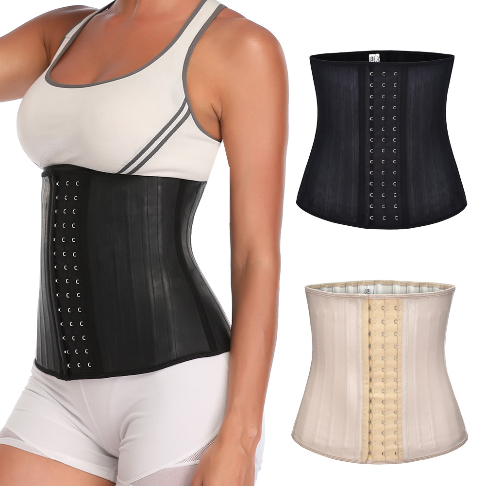 Waist trainer25 bone smooth latex corset...