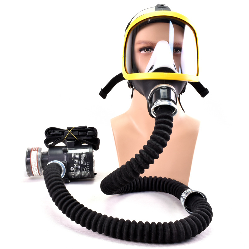 长管呼吸器 电动口罩喷漆防油烟化工粉尘农药毒雾防护面罩 可充电
