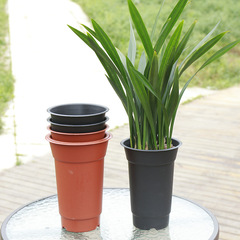 蘭花盆批發 加厚全新料磨砂蘭花仿紫砂塑料樹脂透氣花盆