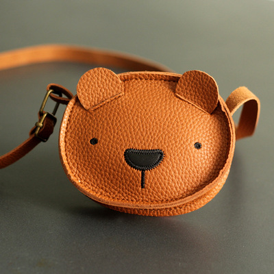 Korean Edition children Bag lovely Little Bear Inclined shoulder bag child baby fashion leisure time coin purse girl Small satchel