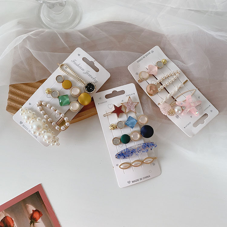 Korea Simple Pearl Hairpin display picture 6